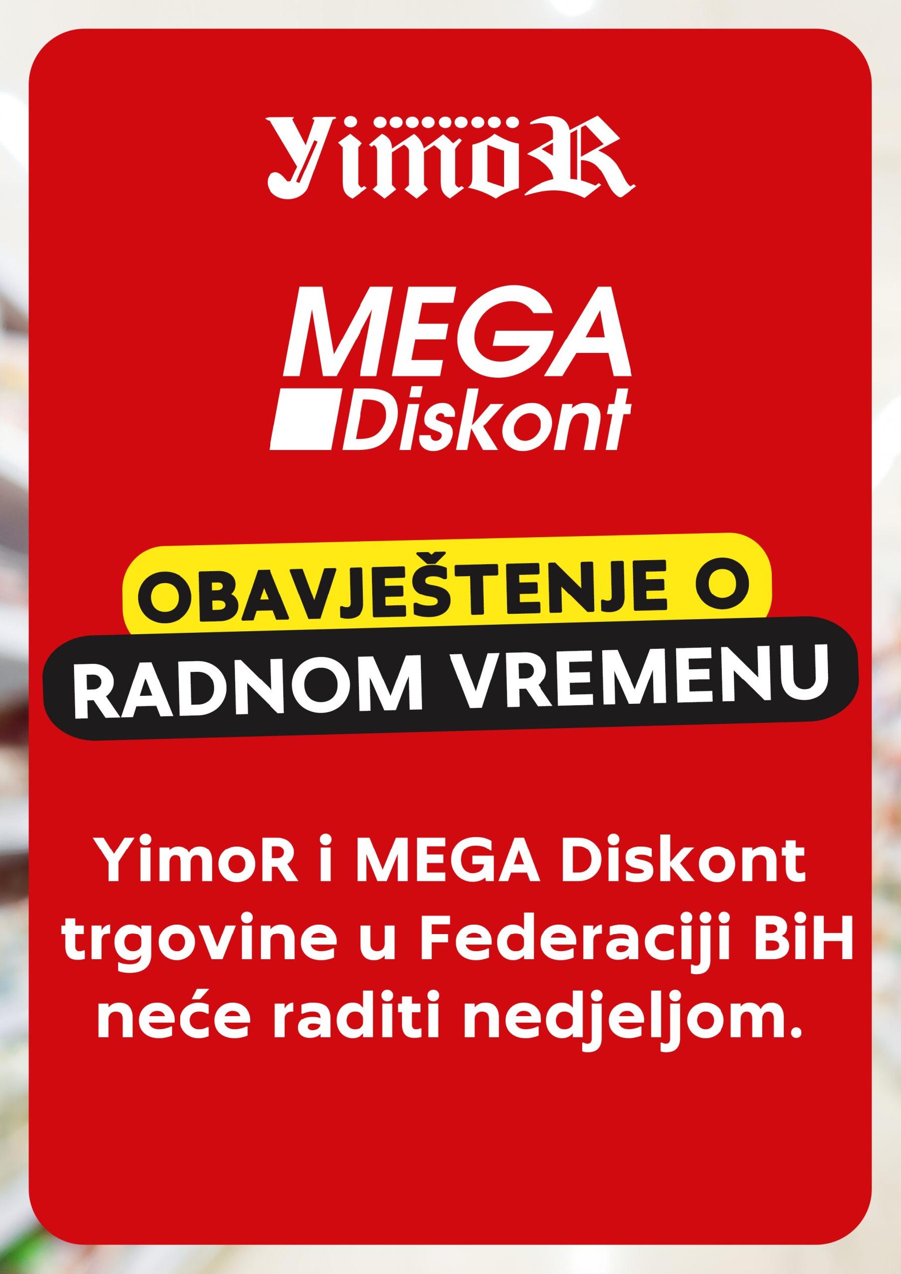 Obavijest o izmjeni radnog vremena primjenom Zakona o unutrašnjoj trgovini FBiH