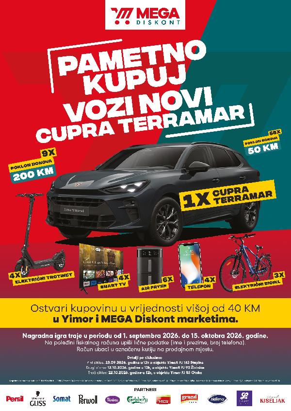 NAGRADNA IGRA ,,PAMETNO KUPUJ - VOZI NOVI CUPRA TERRAMAR”